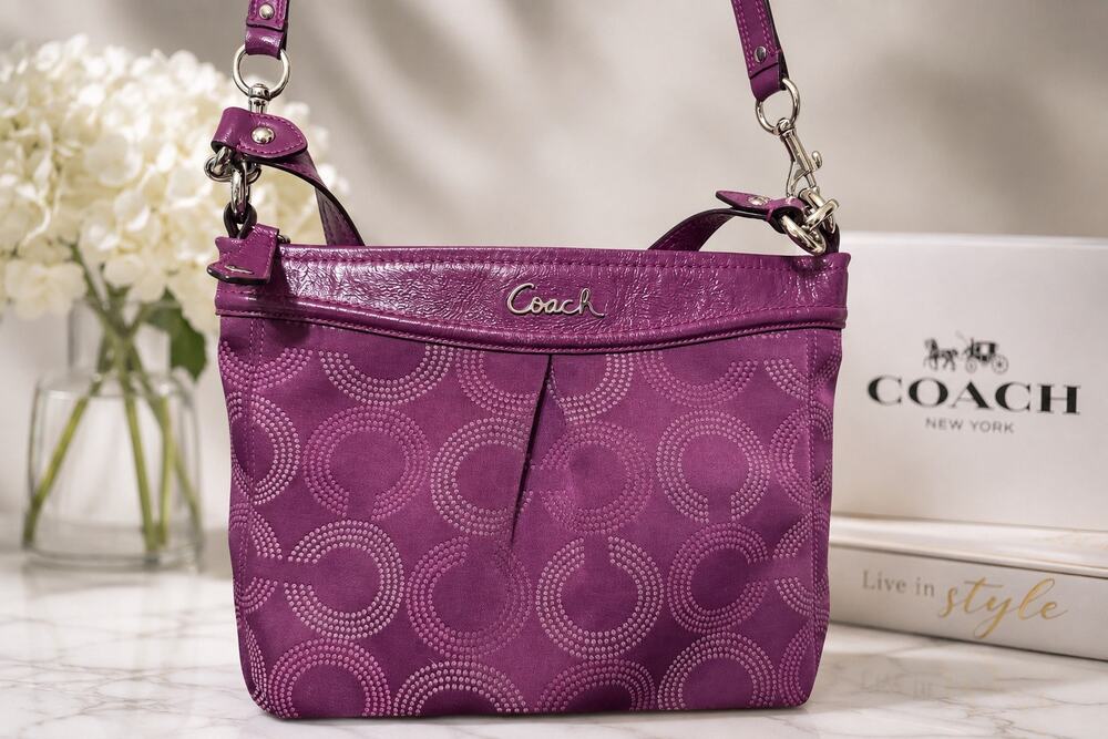 Coach Ashley Dotted Op Art Hippie bag